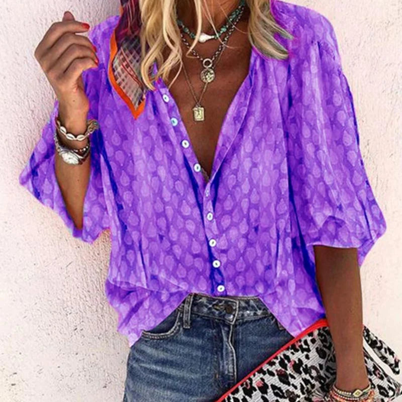 Billie Women's Summer Blouse – Lightweight Breathable Casual Chic Top