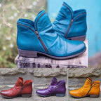 Valentina Women's Leather Boots – Genuine Leather Side Zip Elegant Everyday Boots