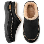 Virgel Men's Slippers – Warm Lined Non-Slip House Shoes with Ankle Coverage