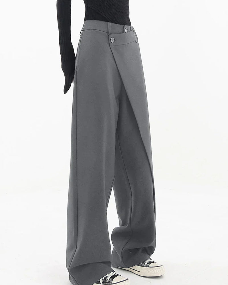 Emma Women's Wide Leg Pants – Lightweight Baggy Trousers for Travel and Casual Wear