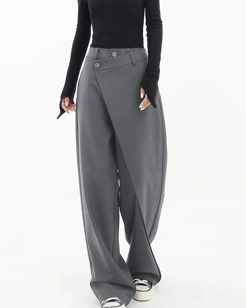 Emma Women's Wide Leg Pants – Lightweight Baggy Trousers for Travel and Casual Wear