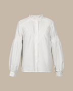 Lily Women’s Casual Blouse – Long Sleeve Ruffle Shirt with Textured Design