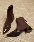 Gabrielle Women’s Ankle Boots – Block Heel Bottines with Non-Slip Sole