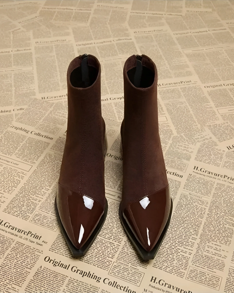 Gabrielle Women’s Ankle Boots – Block Heel Bottines with Non-Slip Sole