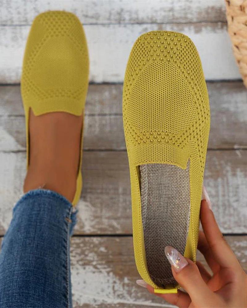 Jasmine Women's Mesh Slip-On Shoes – Lightweight Breathable Walking Sneakers