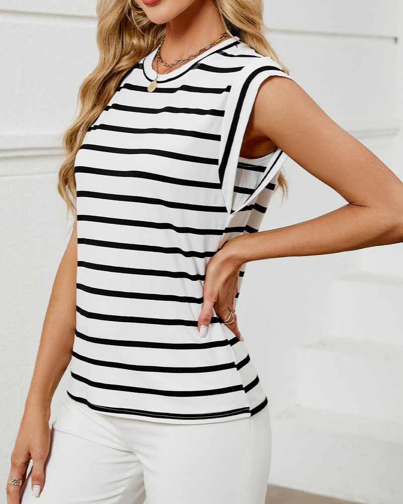 Brianna Women’s Cap Sleeve Top – Crew Neck Loose Fit Stretch Summer Tunic Tee
