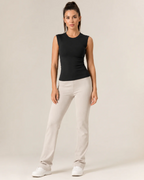 Chelsea Women's Sleeveless Top – Crew Neck Minimalist Layering Basic