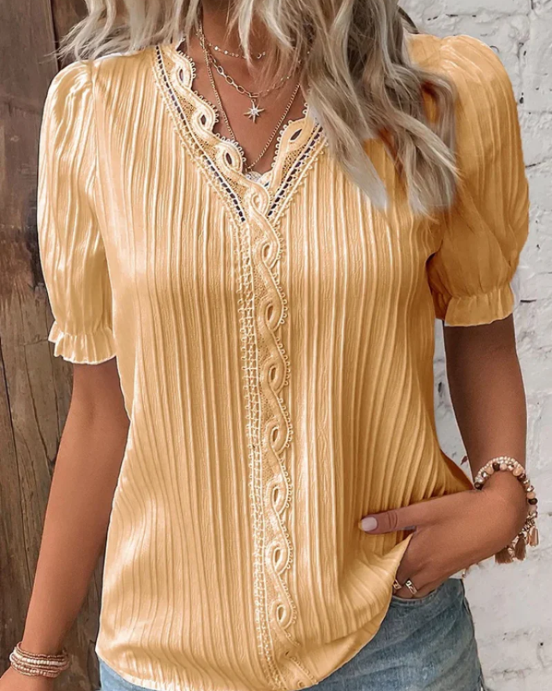 Catherine Women's Lace Blouse – Elegant Feminine Top for Work & Evening Wear