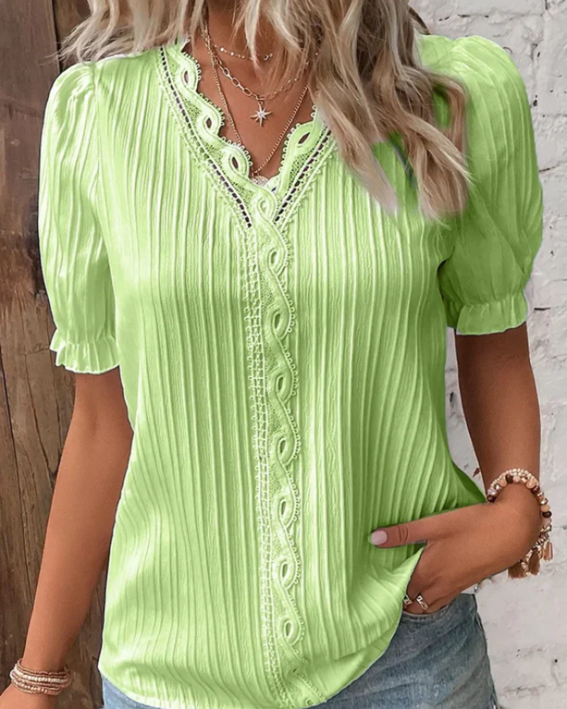 Catherine Women's Lace Blouse – Elegant Feminine Top for Work & Evening Wear