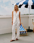 Clara Women’s Sleeveless Cardigan – Lightweight Button Vest for Casual Layering